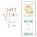 Spellbinders Hot Foil Plate Thank You & Happy Birthday