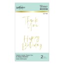 Spellbinders Hot Foil Plate Thank You & Happy Birthday