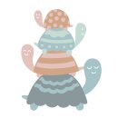 Stanzschablone Schildkröten 8-teile