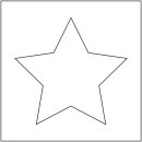 Schablonen 15x15cm mit Stern von 7-12cm