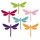 Glorex Filz-Libellen, 6St. 6cm bunt gemischt