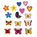 Glorex Moosgummi-Stickers, 27tlg Schmetterlinge,...