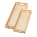 Glorex Tablett-Set lang Holz 2tlg 48x20/35x15cm, FSC