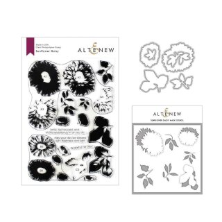 Altenew Sunflower Daisy Stamp & Die & Mask Stencil Bundle