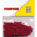 Mini Pompons 3mm zu 100 Stk. rot