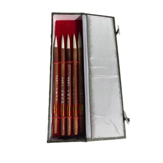 Chinapinsel-Set, 5 Pinsel aus Ziegenhaar
