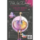 PInk INK Crazy Birds Clear Stamp