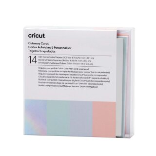 Cricut Blankokarten Set Pastel Cut-Away S40 (12,1x12,1cm)