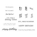 Spellbinders Birthday Unboxing Sentiments Clear Stamp