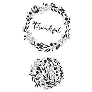 Sizzix Clear Stamps 3PK Autumn Wreath by Olivia Rose