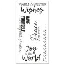 Sizzix Clear Stamps 5PK Festive Sentiments #1 by Olivia Rose