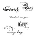 Sizzix Clear Stamps 5PK Sunnyside Sentiments #5 by Pete...
