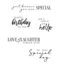 Sizzix Clear Stamps 5PK Sunnyside Sentiments #6 by Pete...