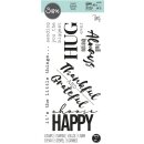 Sizzix Clear Stamps 5PK Sunnyside Sentiments #7 by Pete Hughes