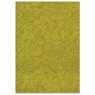 Sizzix 3-D Textured Impressions Embossing Folder Winter Foliage by Kath Breen