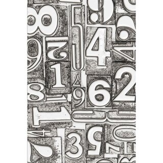 Sizzix 3-D Texture Fades Embossing Folder Numbered by Tim Holtz