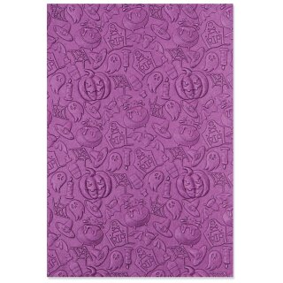 Sizzix 3-D Textured Impressions Embossing Folder Halloween Elements by Kath Breen