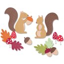 Sizzix Thinlits Die Set 8PK Harvest Squirrels by Jennifer Ogborn