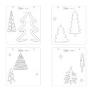 Sizzix Layered Stencils 4PK Doddle Trees by Olivia Rose