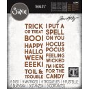 Sizzix Thinlits Die Set 9PK Bold Text Halloween by Tim Holtz