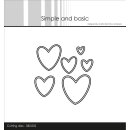Stanzschablone Herzen filigran