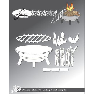 Stanzschablone Grillschale 60x30mm