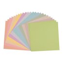 24 Papierbogen assortiert 30,5x30,5cm, 216g Pastellfarben