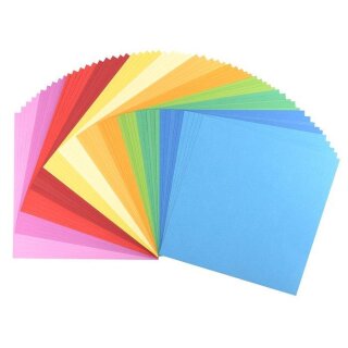 60 Papierbogen assortiert 30,5x30,5cm, 216g Basic