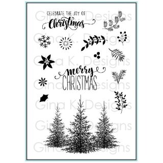Gina K. Designs Stamp Christmas Greenery
