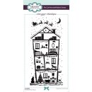 Designer Boutique Rubber Stamp  Christmas Town House