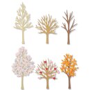 Sizzix Thinlits Die Set 7PK - Seasonal Trees by Jennifer Ogborn