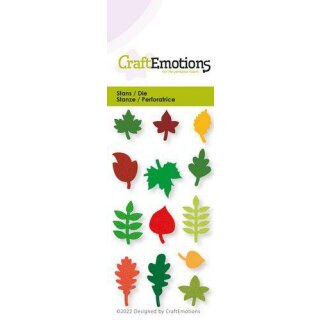 Stanzschablone Herbstblätter / Herbstlaub 13 Teile