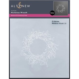 Altenew Misteltoe Wreath 3D Embossing Folder