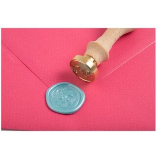 Siegelhalter aus hellem Holz mit Gewinde