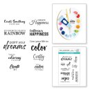 Spellbinders Paint Your World Sentiments Clear Stamp Set