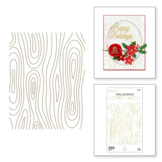 Spellbinders Woodgrain Background Glimmer Hot Foil Plate