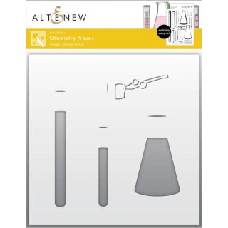 Altenew Chemistry Vases Simple Coloring Stencil