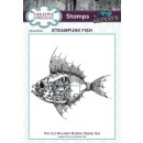 Rubber Stamp Andy Skinner Steampunk Fish 84x75mm