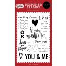 I Heart Us Clear Stamps, Carta Bella 14 Teile