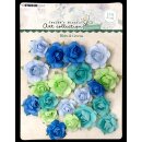 Blues & Greens Essentials Paper Flowers 20 Stück