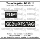Stanzschablone Negativform ZUM GEBURTSTAG Horizontal