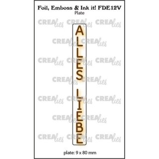 Hot Foil Plate ALLES LIEBE Vertikal