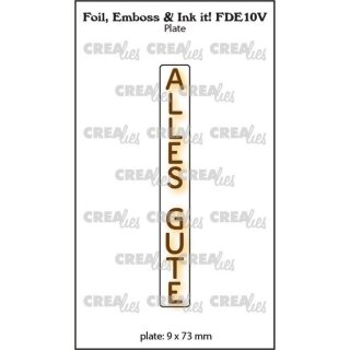 Hot Foil Plate ALLES GUTE Vertikal