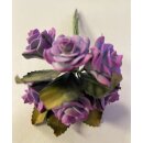 Clay Blumen violette ca. 25mm im Durchmesser 6 Stück