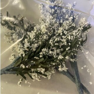 Miniatur Busch beblumt zu 3 Stück Höhe: 95mm weiss