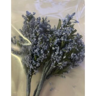 Miniatur Busch beblumt zu 3 Stück Höhe: 95mm blau