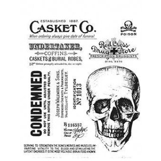 Tim Holtz Stampers Anonymous Cling Mount Stamp Rest In Peace