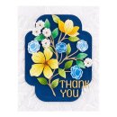 Spellbinders Four Petal Thank You Floral Etched