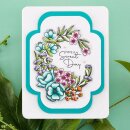 Four Petal Sweet Day Flowers Clear Stamp Set from the...