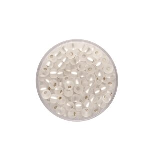 Rocailles weiss zu 17g matt weiss 4,5mm